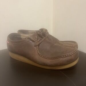 Clarks Men's Stinson Brown Distressed Leather High Top Chukka Boots Shoes Sz‎ 13